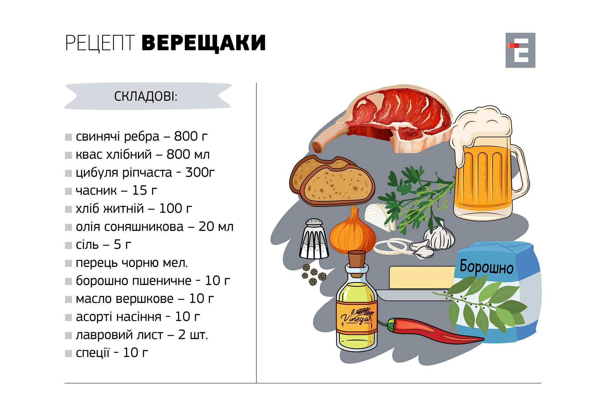 Рецепт верещакИ