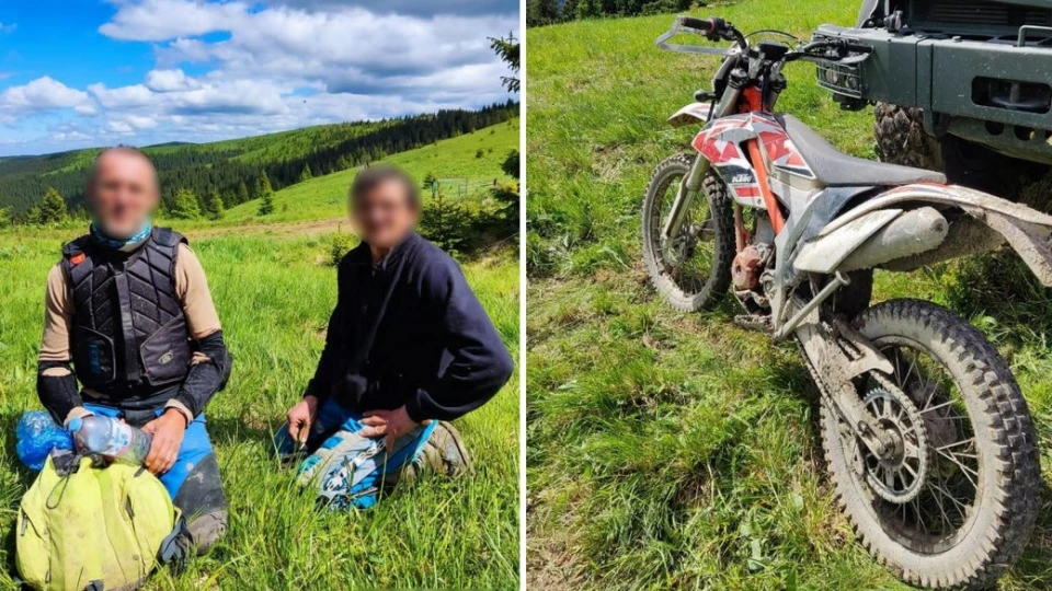 У Карпатах затримали трьох іноземців, які на мотоциклах незаконно перетнули кордон