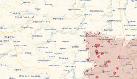 DeepState каже про окупацію росіянами села Новоолександрівка у напрямку траси Покровськ-Костянтинівка