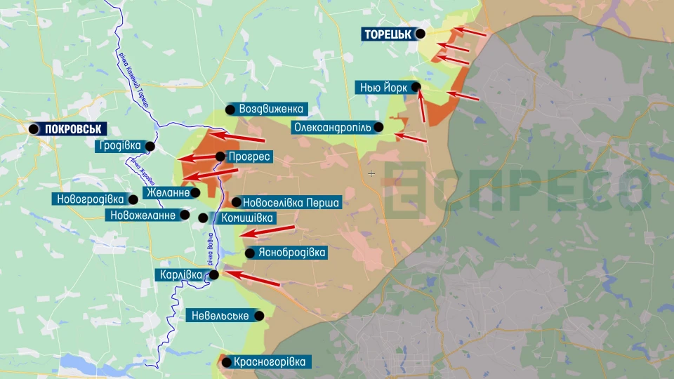 Карта бойових дій за 1-7 серпня