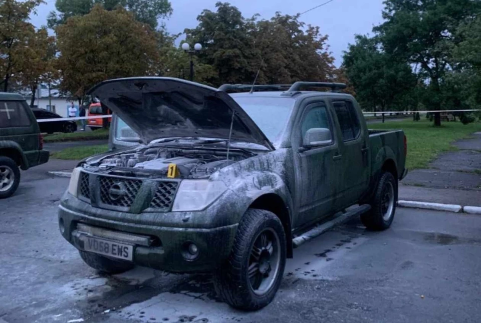 спалена автівка ЗСУ