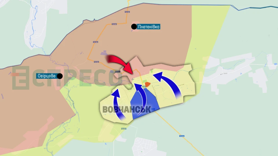 Карта бойових дій за 7-14 серпня