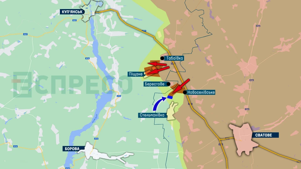 Карта бойових дій за 7-14 серпня