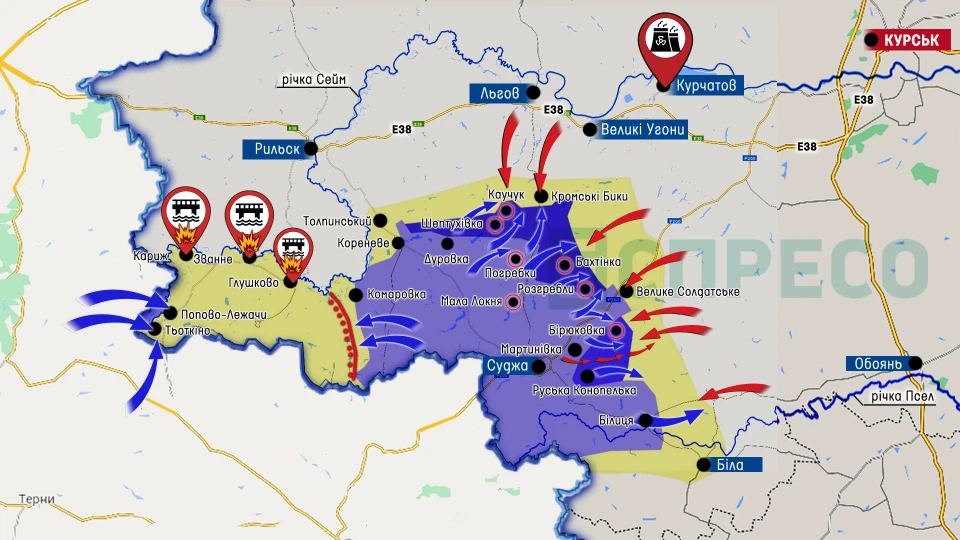 Карта бойових дій за 21-28 серпня