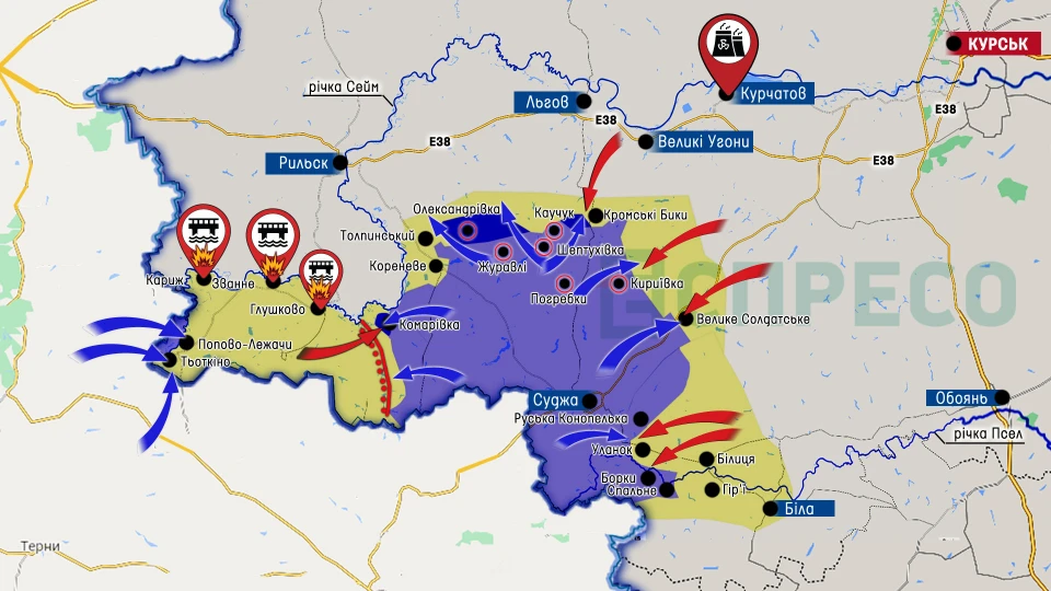 Карта бойових дій в Україні за 4 вересня, мапа фронту війни з Росією