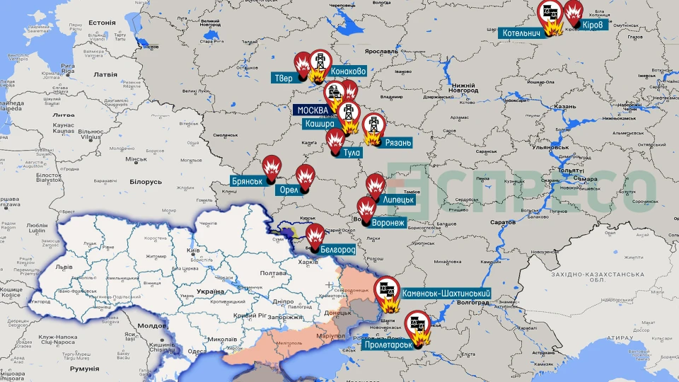 Карта бойових дій за 28 серпня - 4 вересня