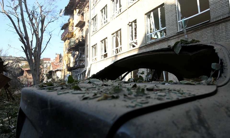 наслідки ракетного удару на вул. Коновальця у Львові