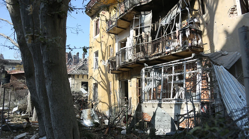 наслідки ракетного удару на вул. Коновальця у Львові