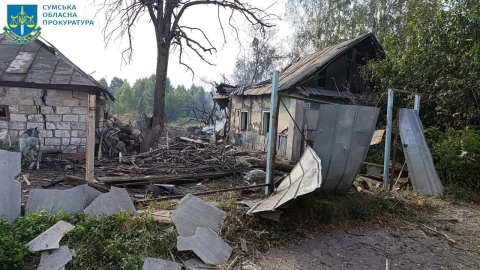 на фото наслідки обстрілу Сумщини