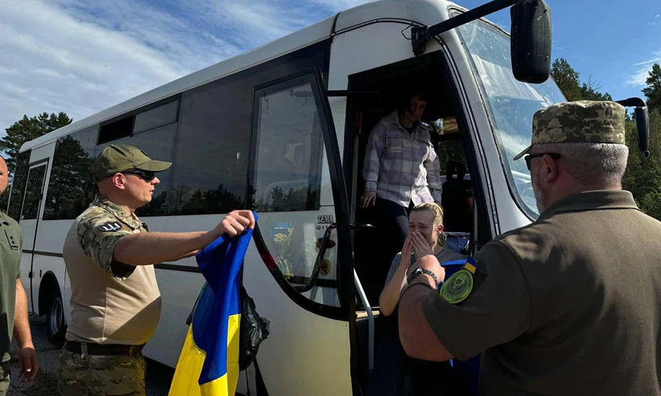 українські військові, звільнені з російського полону
