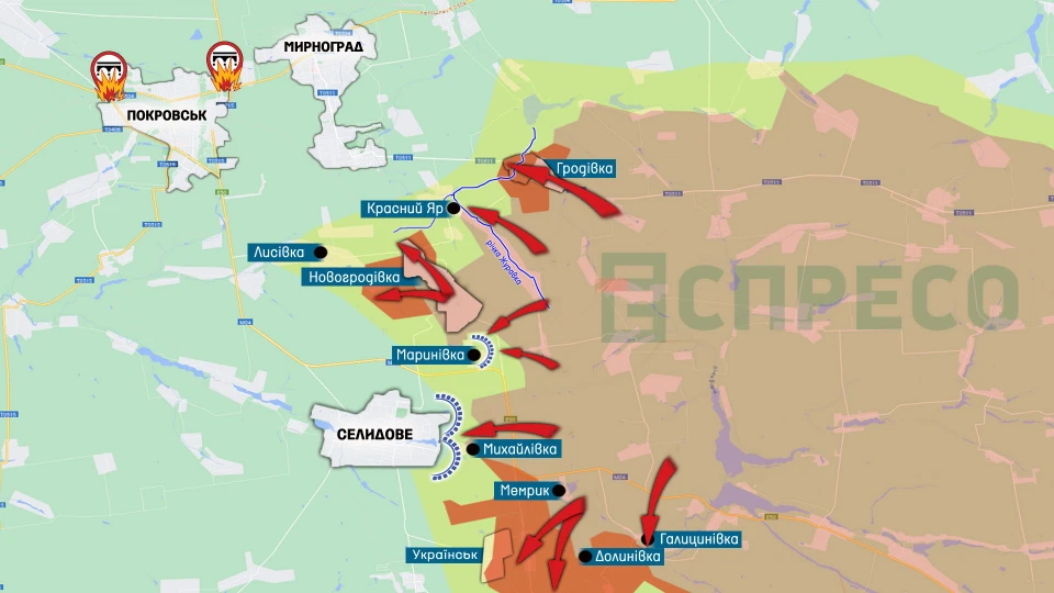 Карта бойових дій за 11-18 вересня