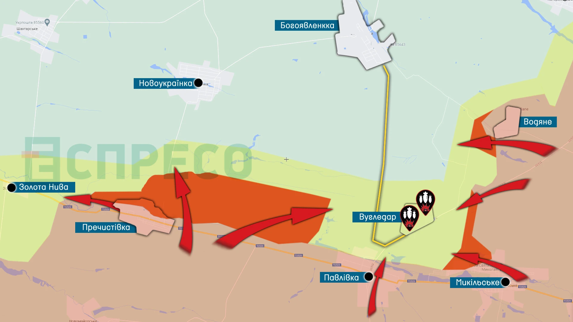 Карта бойових дій за 18-25 вересня