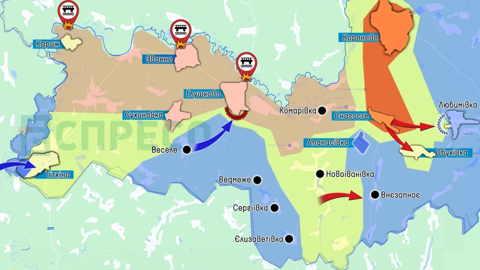 Карта бойових дій за 25 вересня - 2 жовтня