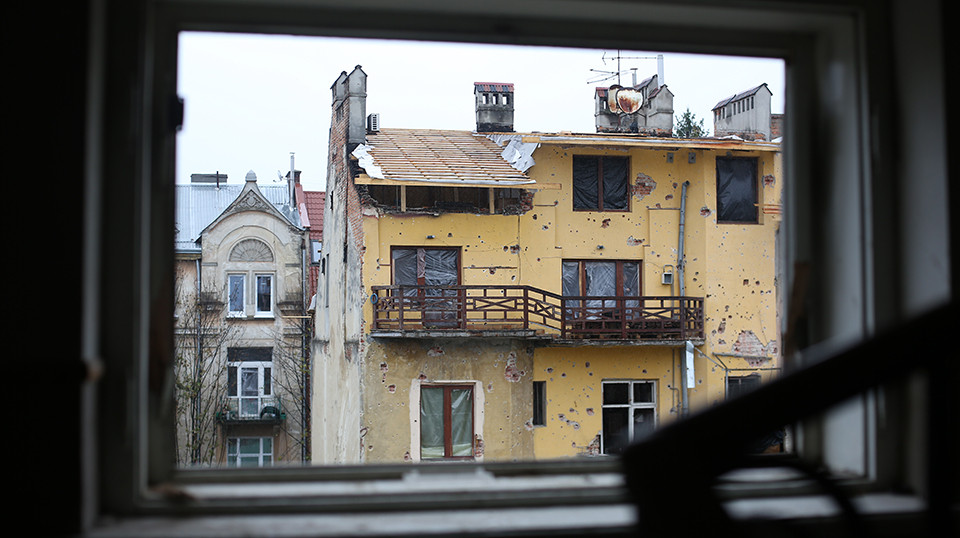 будинки на Коновальця у Львові через місяць після атаки 4 вересня