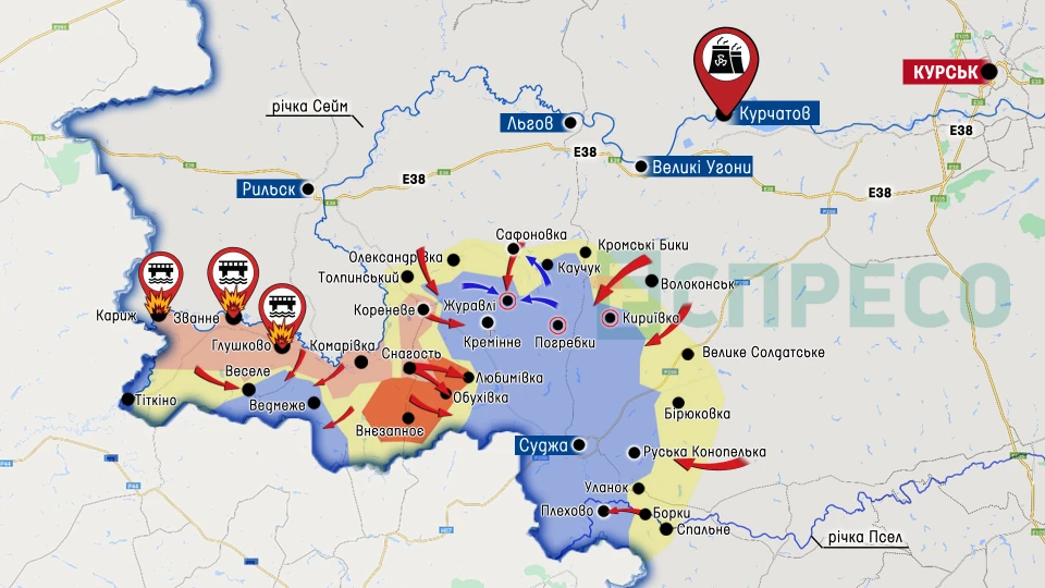 Карта бойових дій за 2-9 жовтня