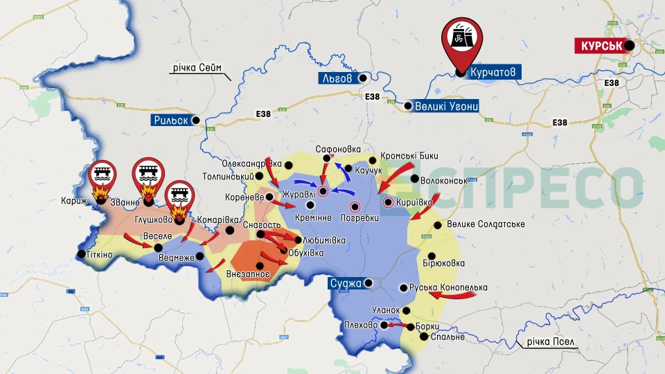 Карта бойових дій за 2-9 жовтня