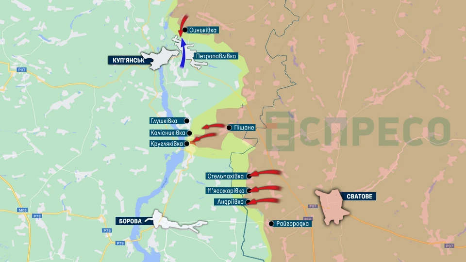 Карта бойових дій за 9-16 жовтня