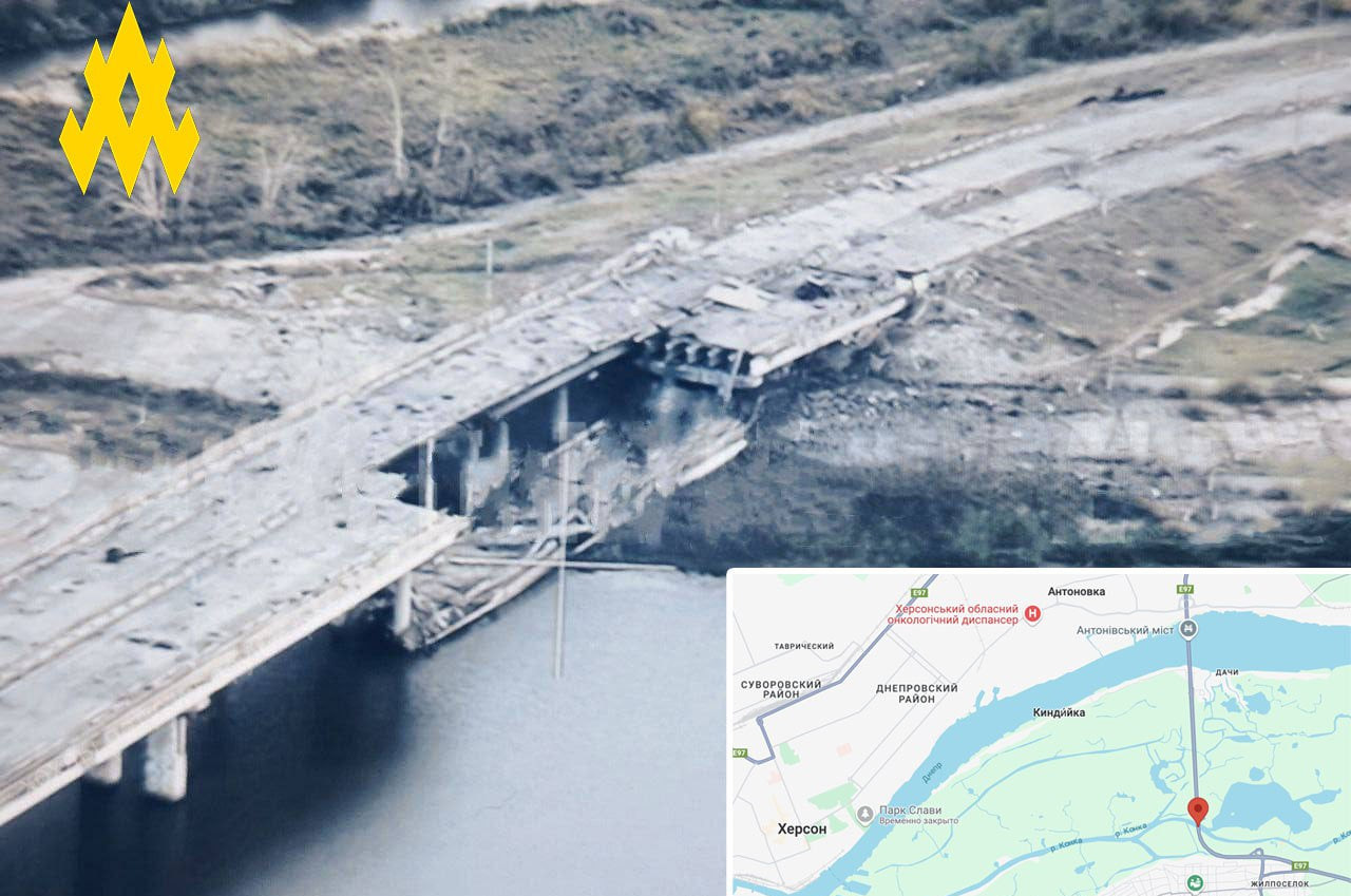 Russians destroy bridge in Oleshky, fearing Ukrainian army's offensive