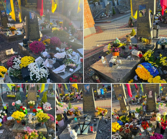 наруга над могилами на Личаківському кладовищі