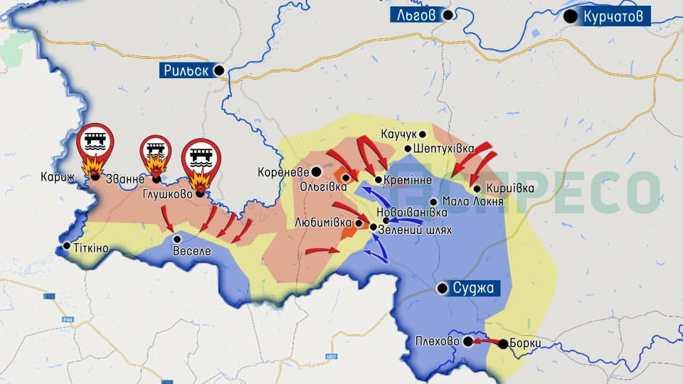 Карта Курськ жовтень 22.10.24