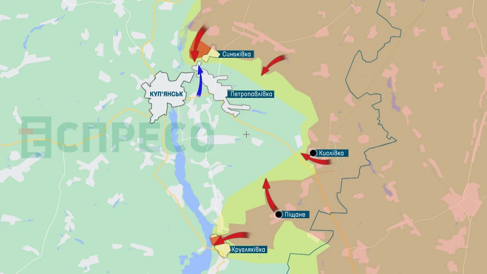 Карта бойових дій за 16-23 жовтня