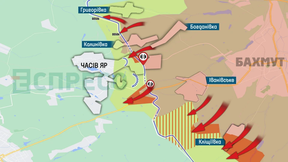 Карта бойових дій за 16-23 жовтня