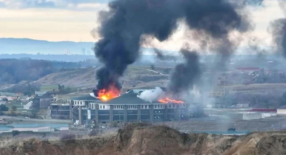Fire in the building of the Russian University of Special Forces