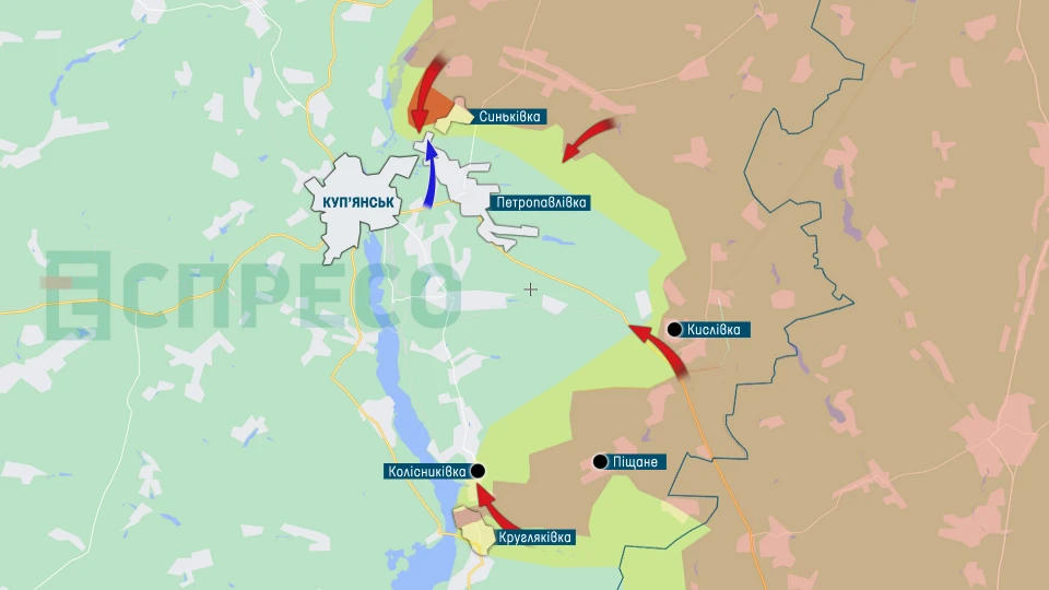 Карта бойових дій за 23-30 жовтня