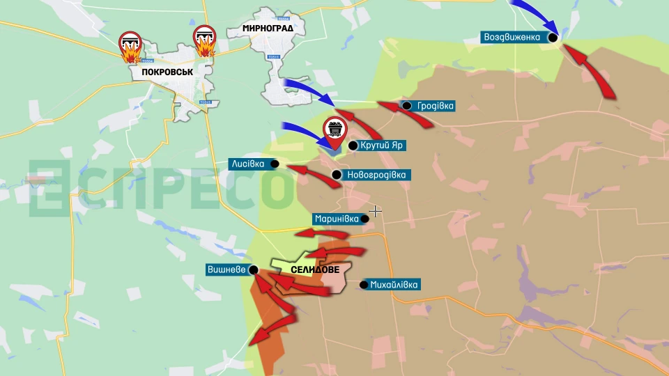 Карта бойових дій за 23-30 жовтня