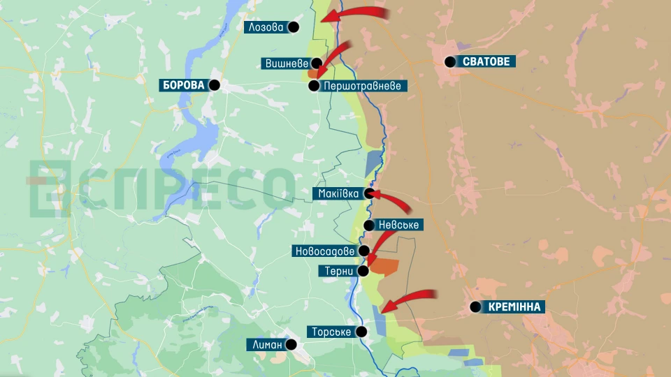 Карта бойових дій за 30 жовтня - 6 листопада