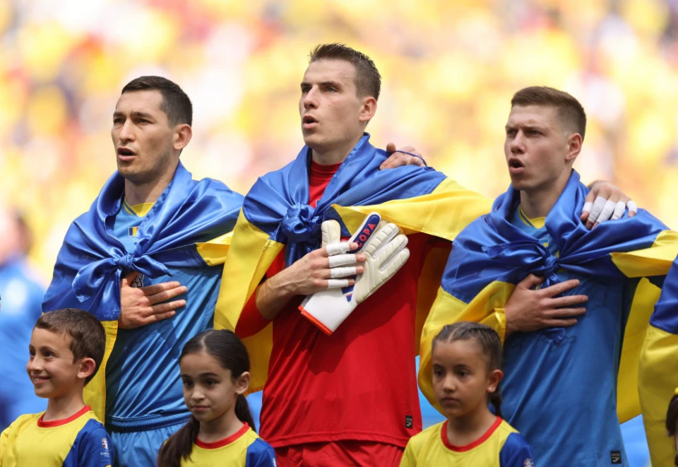 Тарас Степаненко, Андрій Лунін і Микола Матвієнко, збірна України