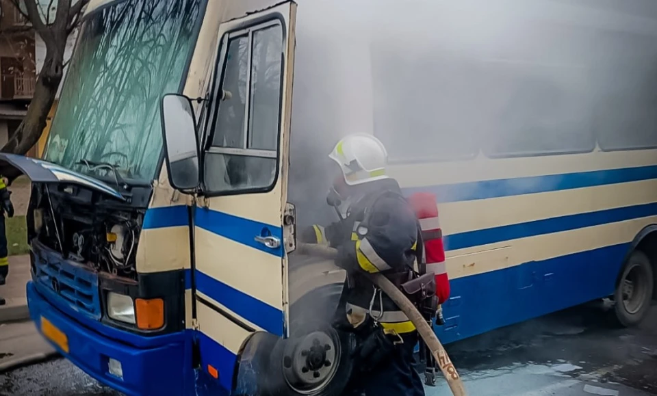 пожежа в автобусі у Стрию