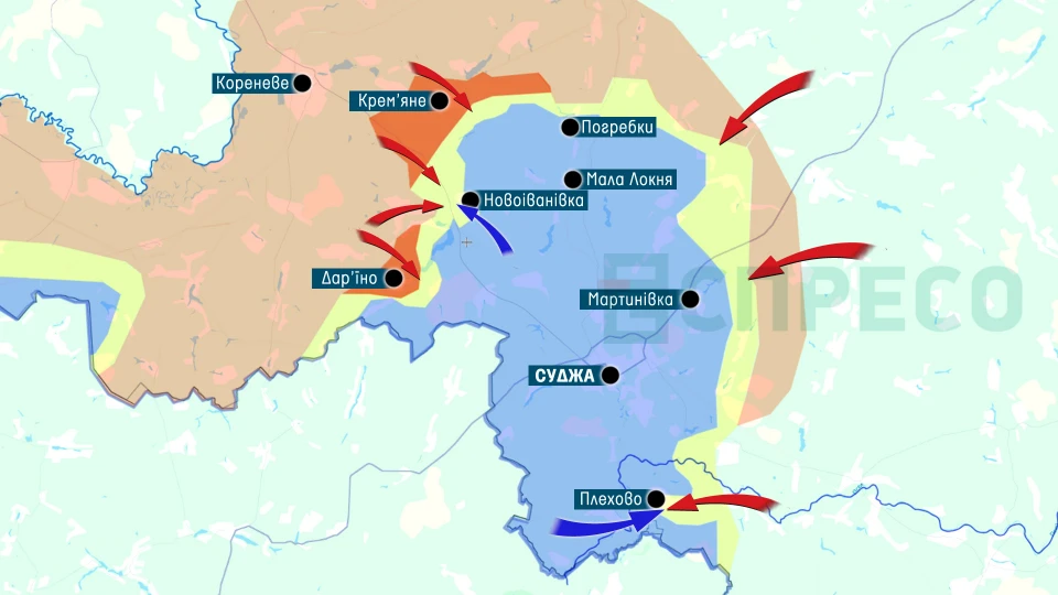 Карта бойових дій за 27 листопада – 4 грудня