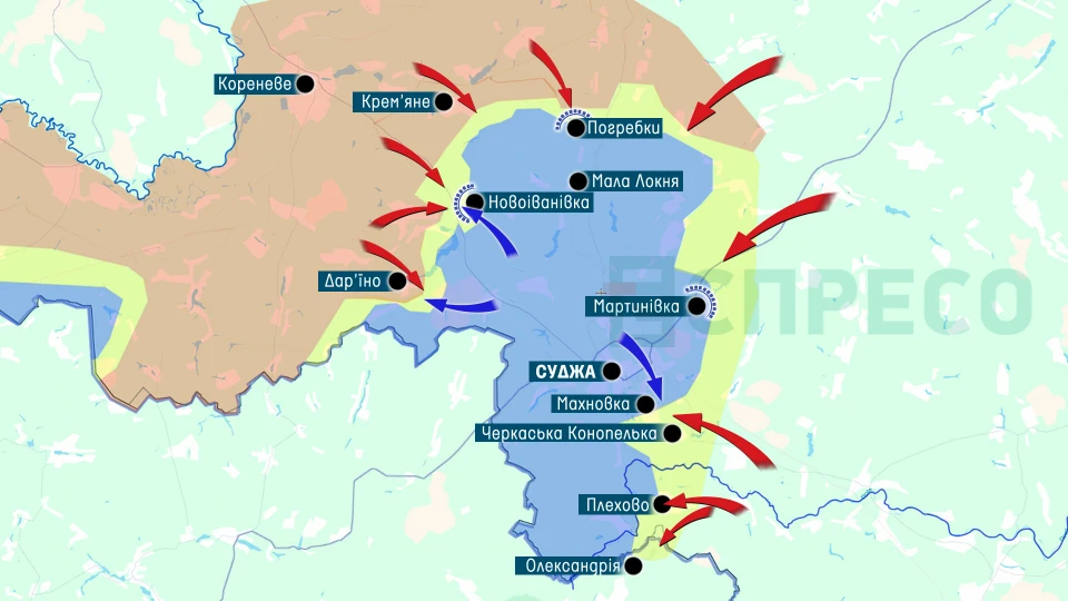 Карта бойових дій за 11-18 грудня