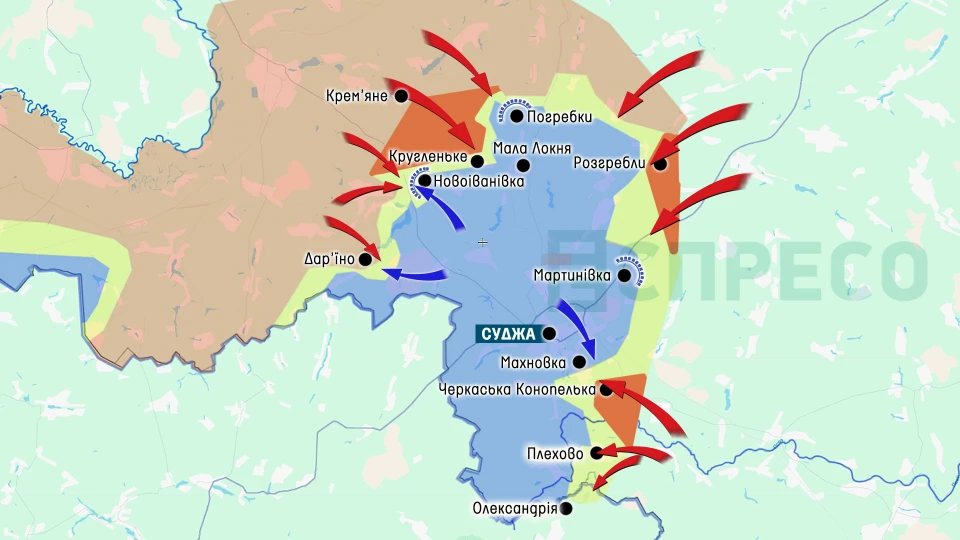 Карта Курська область грудень 23.12.24