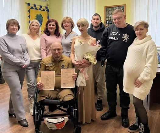 У Винниках одружився військовий з Вінниччини, який проходить реабілітацію в місцевому госпіталі
