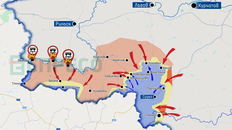 Карта бойових дій за 25-31 грудня