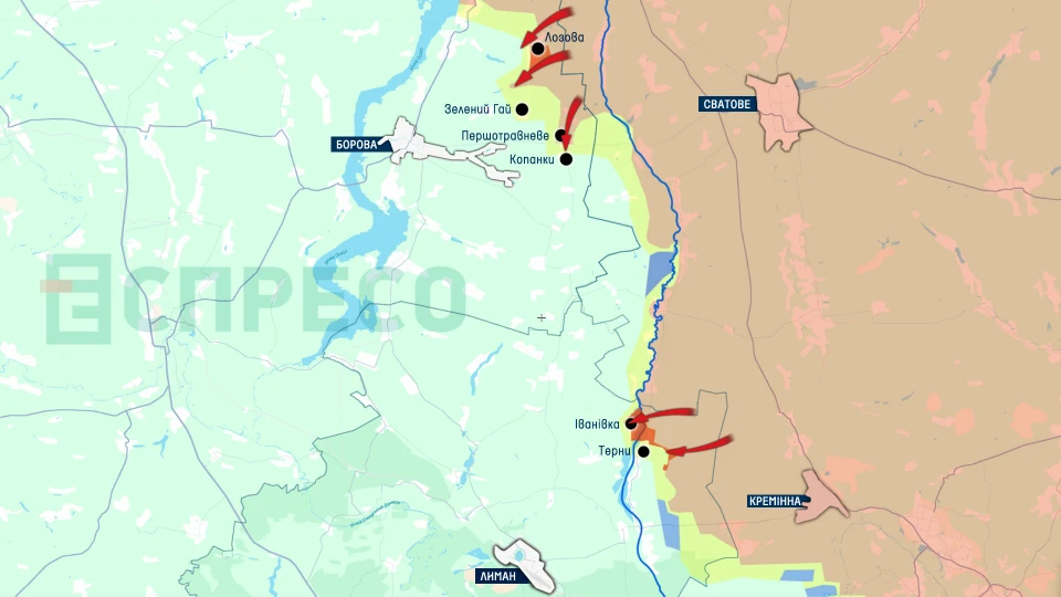 Карта бойових дій за 1-8 січня