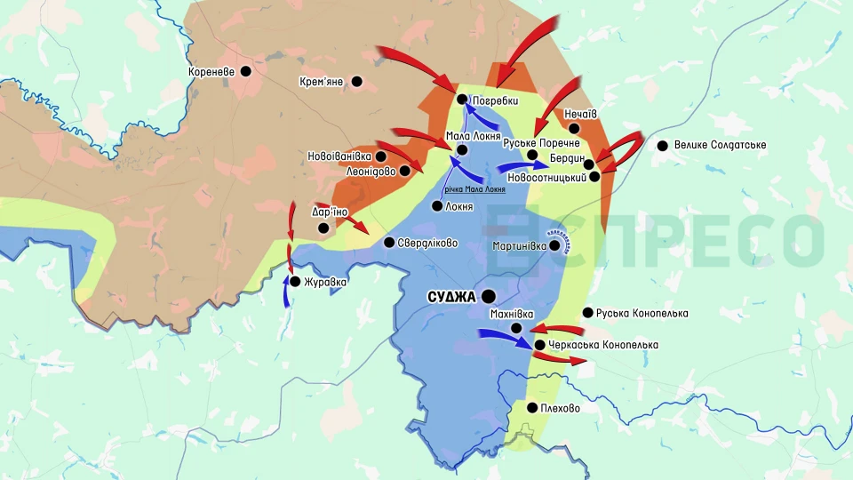 Карта бойових дій за 8-15 січня