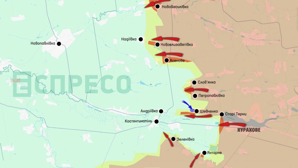 Карта бойових дій за 8-15 січня