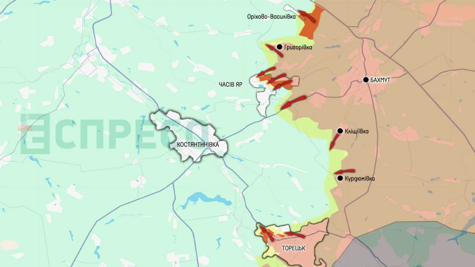 Карта бойових дій за 8-15 січня