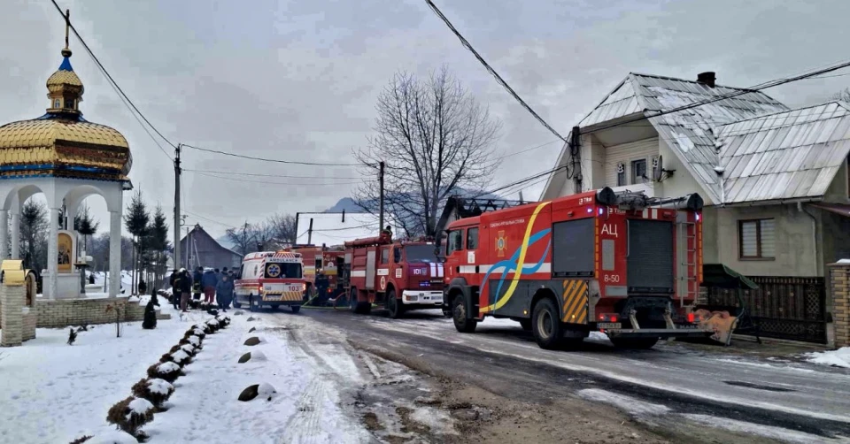 пожежа у будинку на Закарпатті