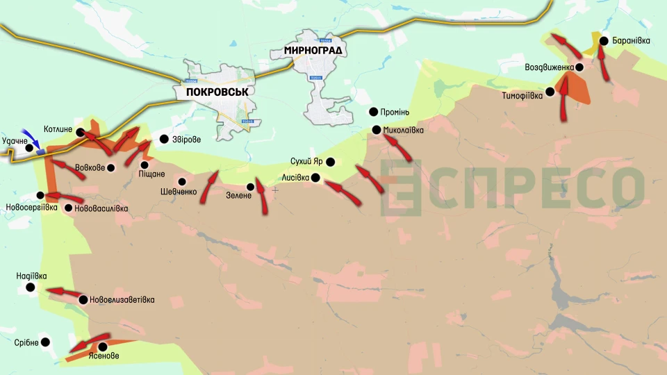 Карта бойових дій за 15-22 січня