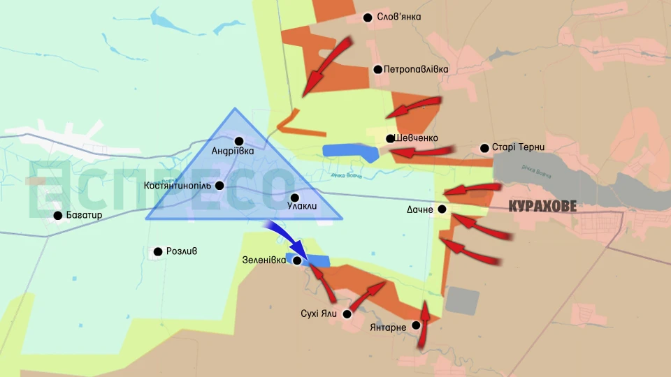 Карта бойових дій 22-29 січня