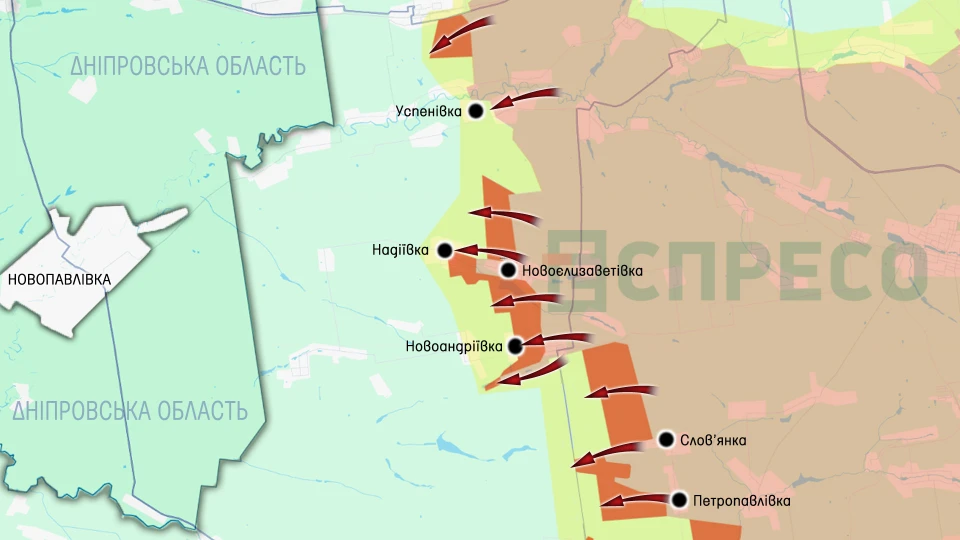 Карта бойових дій 22-29 січня