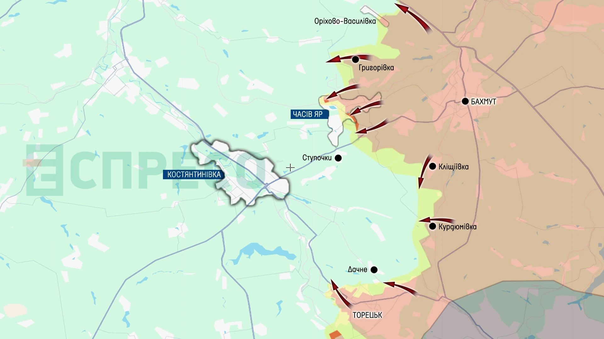 Карта бойових дій за 29 січня – 5 лютого