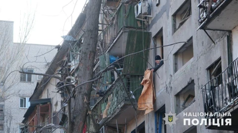 на фото наслідки обстрілу Донеччини