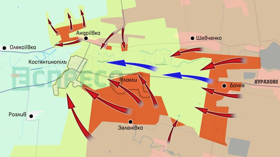 Карта бойових дій за 12-19 лютого