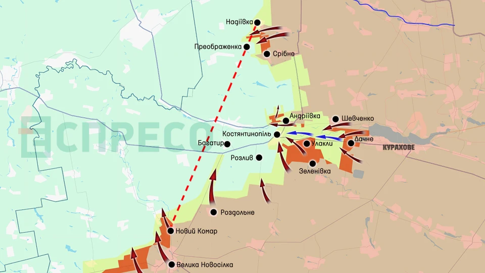 Карта бойових дій за 12-19 лютого