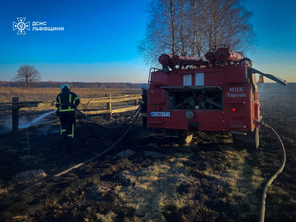 пожежі сухостою на Львівщині